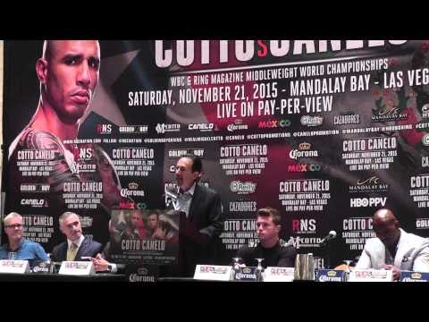 Bernard Hopkins speaks at Canelo Cotto Presser