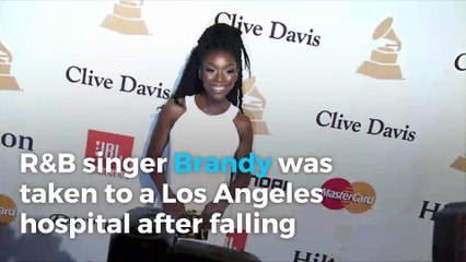 Brandy rushed to hospital after falling unconscious on flight
