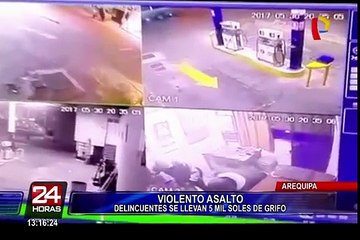 Arequipa: delincuentes se llevan 5 mil soles de grifo