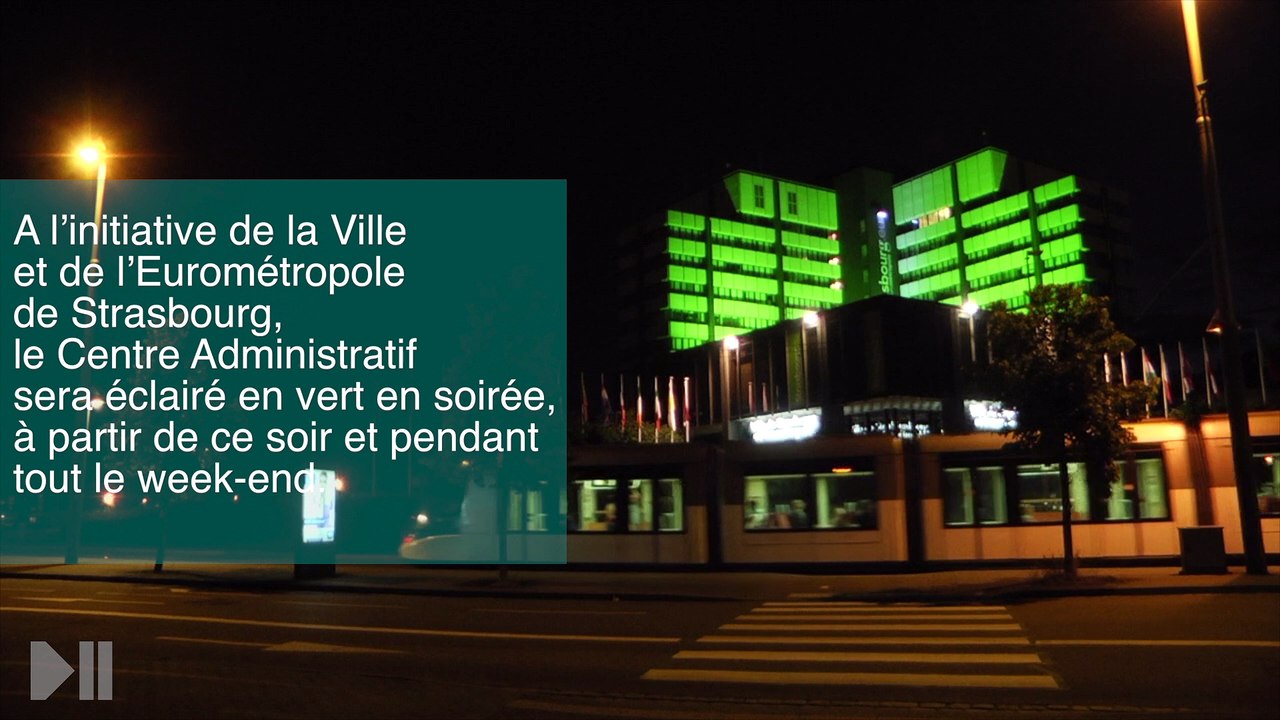 STRASBOURG en vert contre Trump