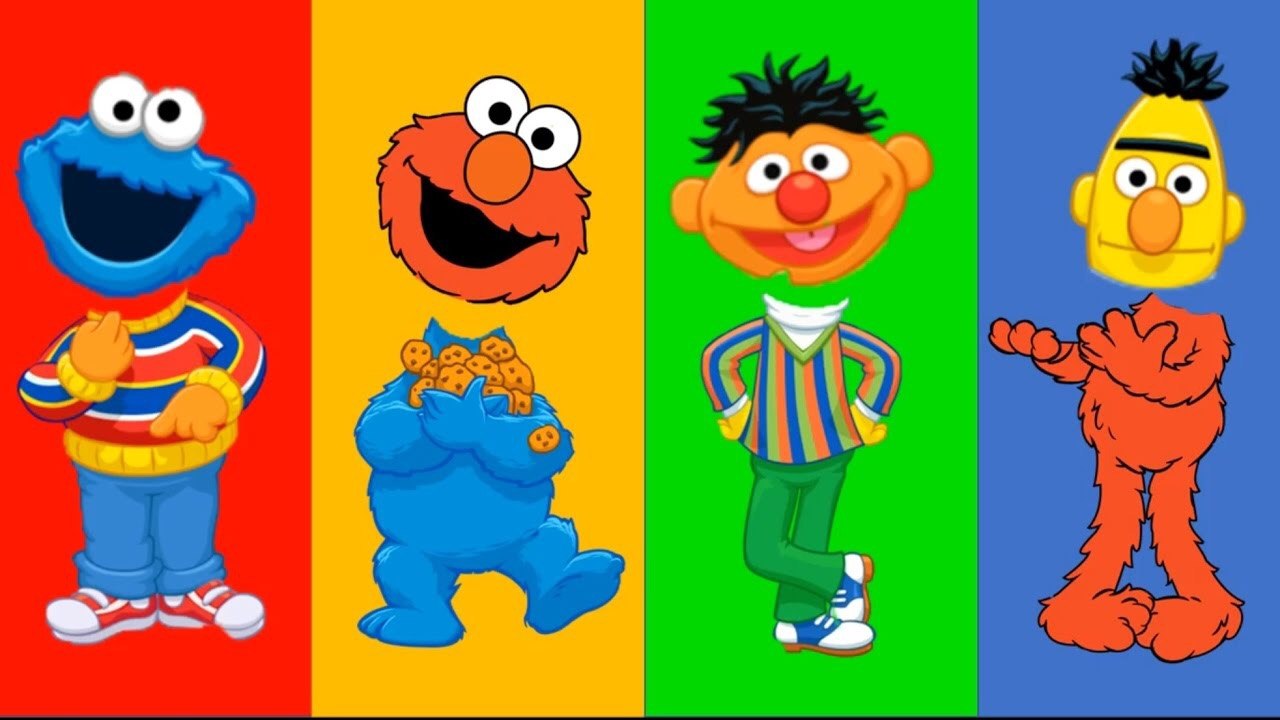 Wrong Heads Sesame Streets Elmo Bert and Ernie Cookie Monster Finger Family  Nursery Rhyme Song - video Dailymotion
