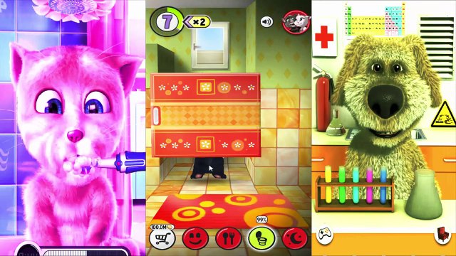 Talking Tom and Friends My Ben vs Talking Ginger Learn Colors for Kids Cartoon Video HD,Cartoons animated anime game 2017