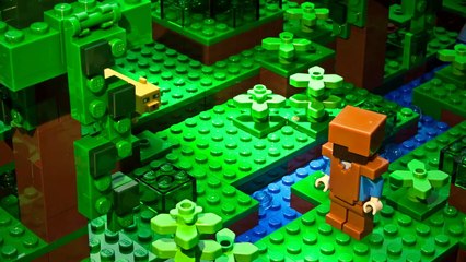 LEGO? MinecraftT - The Jungle Temple - Stop motion - Short version