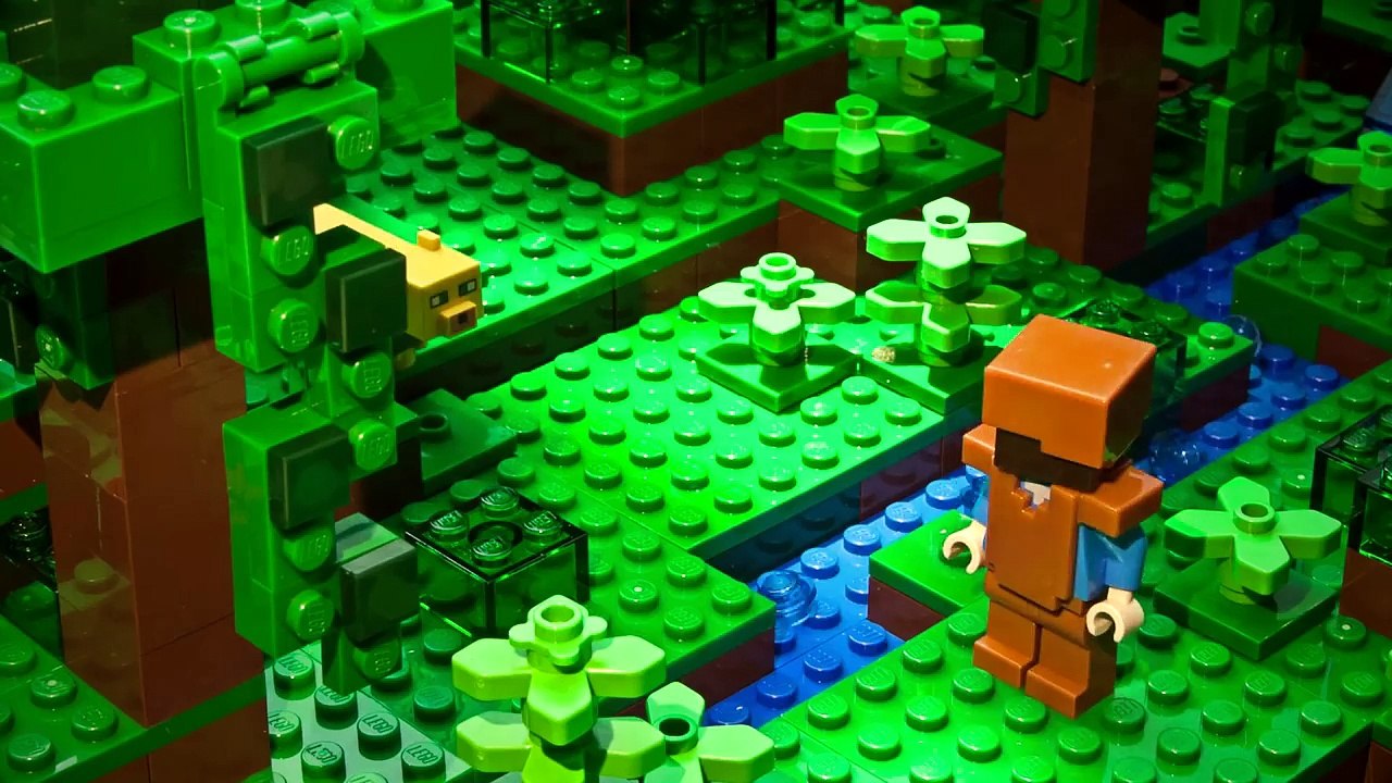 LEGO? MinecraftT - The Jungle Temple - Stop motion - Short version