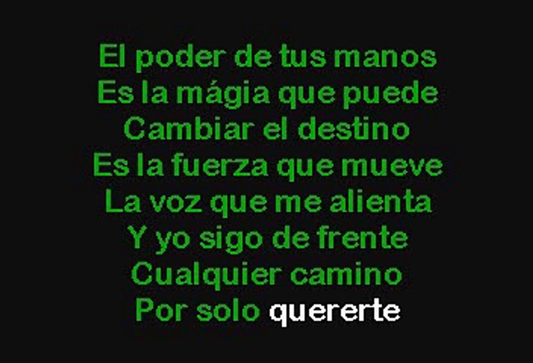 Intocable - El Poder De Tus Manos (Karaoke)