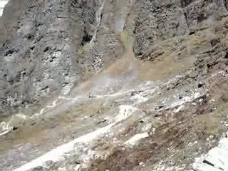 Aerial view of zig-zag track to Hemkund Sahib