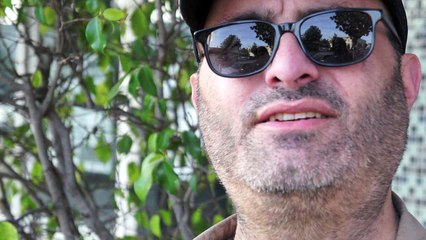 Monty Lewis interviewed in front of The New Beverly Cinema