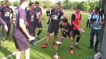 La joie du FC DOMTAC après la victoire en Coupe du Rhône