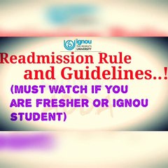 IGNOU READMISSION RULES AND GUIDELINES..