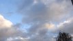 Blue sky white clouds black clouds timelapse