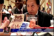 Alejandro Toledo: suspenden audiencia para unir casos Odebrecht y Ecoteva