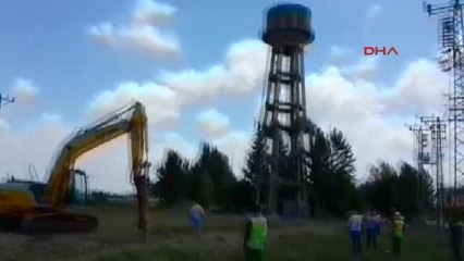 Adana 40 Metrelik Su Deposu 7 Saniyede Yıkıldı