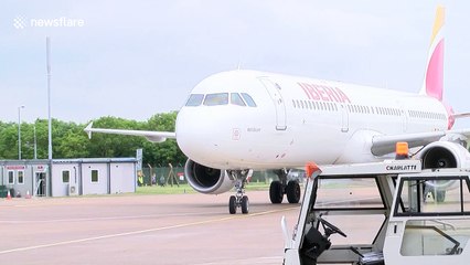 Real Madrid team arrives at Cardiff Airport for Champs League final