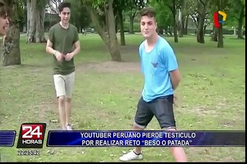 Youtuber peruano pierde testículo tras realizar reto “beso o patada”