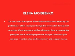 Elena Moiseenko Five Principles of Staff Development for Small Businesses