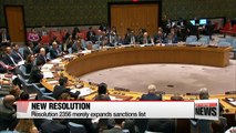 UNSC adopts resolution sanctioning more North Korean individuals, entities