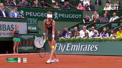 Roland-Garros 2017 : Cornet récite une partition fantastique (6-2, 5-1)