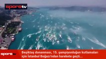 Beşiktaş donanması şampiyonluk kutlaması için gemilerle harekete geçti