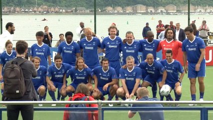 Giggs, Rush, Pires impress on floating pitch