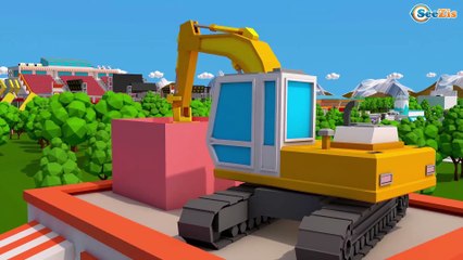 Learn Colors and Truck w Cartoon Videos in Color Cars for Children Nursery Rhymes for babies