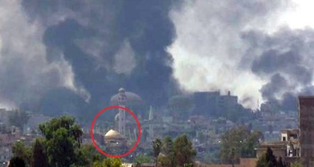 Bağdadi'nin Hilafet İlan Ettiği Caminin Etrafını Dumanlar Sardı