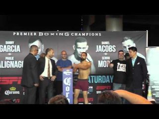 Danny Garcia and Paulie Malignaggi Full Weight in & Faceoff - esnews boxing