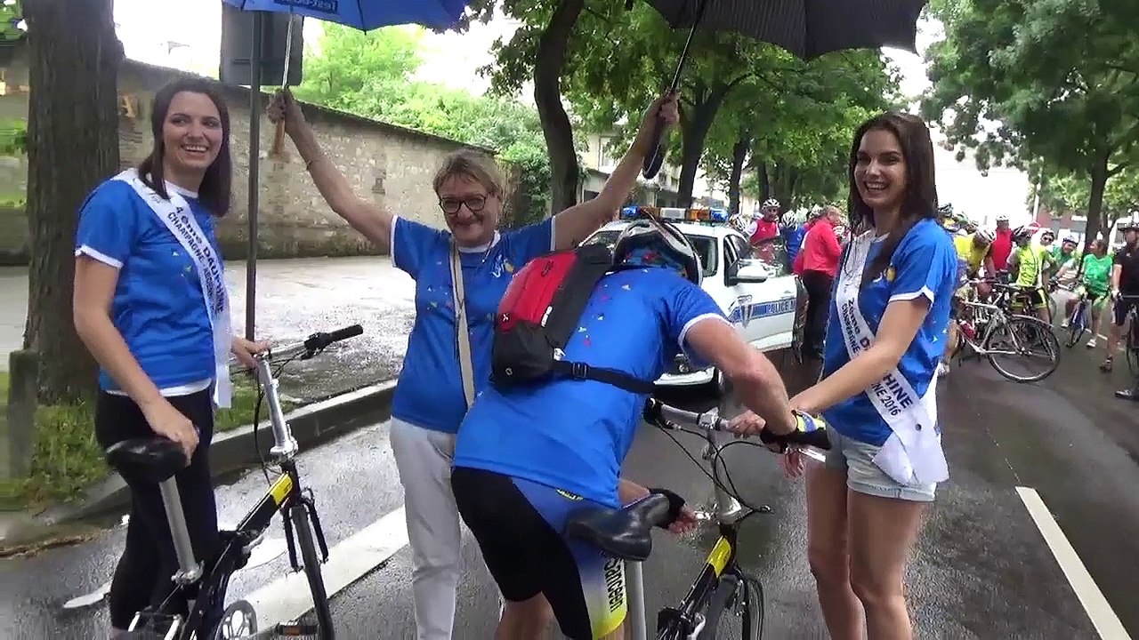 Arrivée de la randonnée de la Fête du vélo à Troyes