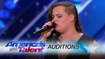 America's Got Talent 2017 - Yoli Mayor- Singer Delivers Her Version of Ed Sheeran's -Make It Rain