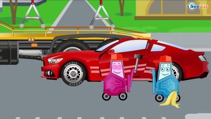 JCB Excavator Digging with Dump Truck Kids Cartoon Animation - Cars & Vehicles for Children
