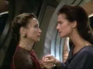 Dax and Lenara on Deep Space Nine
