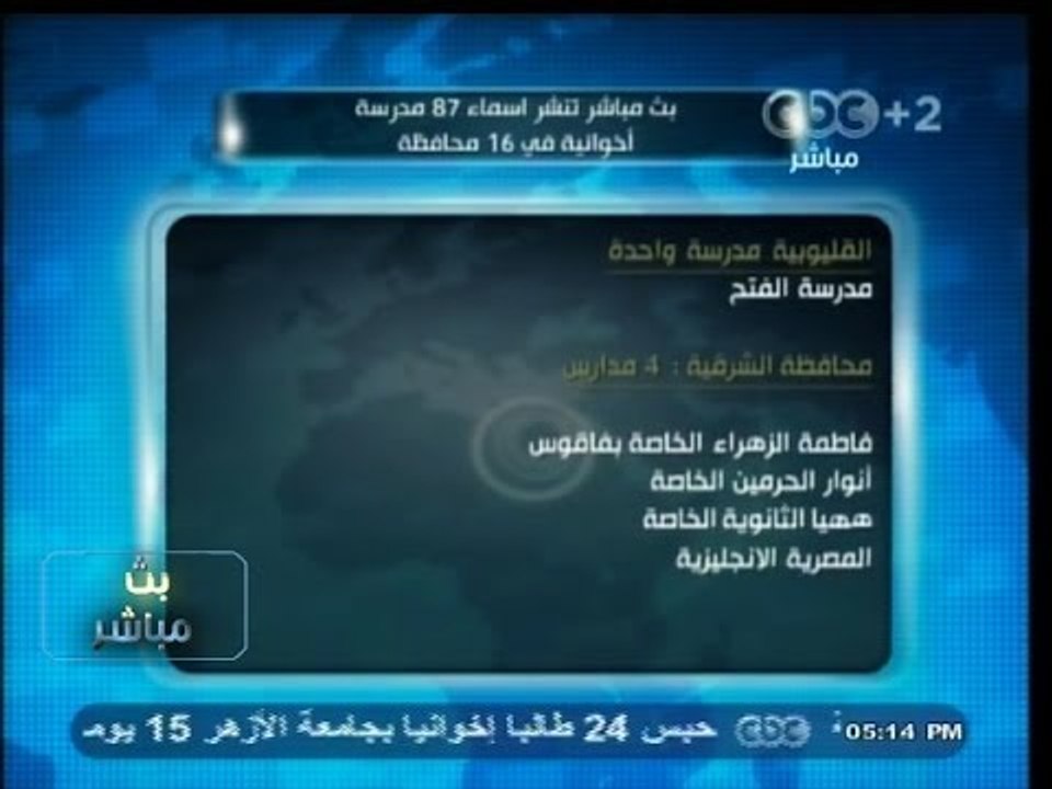 #بث_مباشر | قائمة بأسماء 87 مدرسة إخوانية تم التحفظ عليها