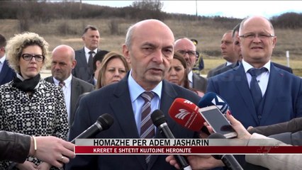 Homazhe te memoriali i Adem Jasharit - News, Lajme - Vizion Plus