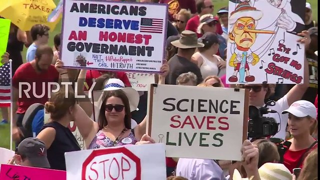 USA Hundreds rally at 'March for Truth' calling for investigation into Trump's Russian ties