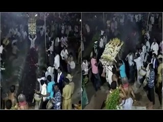 Person Loses Grip While Walking On Hot Coal, Manages To Come Out Safe