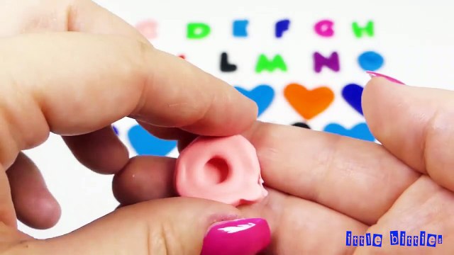 ᴴᴰ ABCDEFGHIJKLMNOPQRSTUVWXYZ Learn Alphabet Modeling Clay Play Doh Hearts & Nurser
