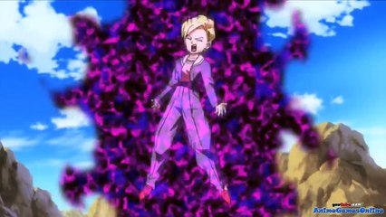 SUPER SAIYAN 4 GOHAN (SSJ4) Transformation Anime Cutscene Super 18 New Towa - Dragon Ball Heroes