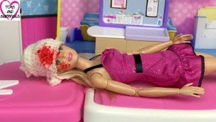 Barbie Doll in Hospital with Doctor Barbie Ken Accident Toys Video for kids