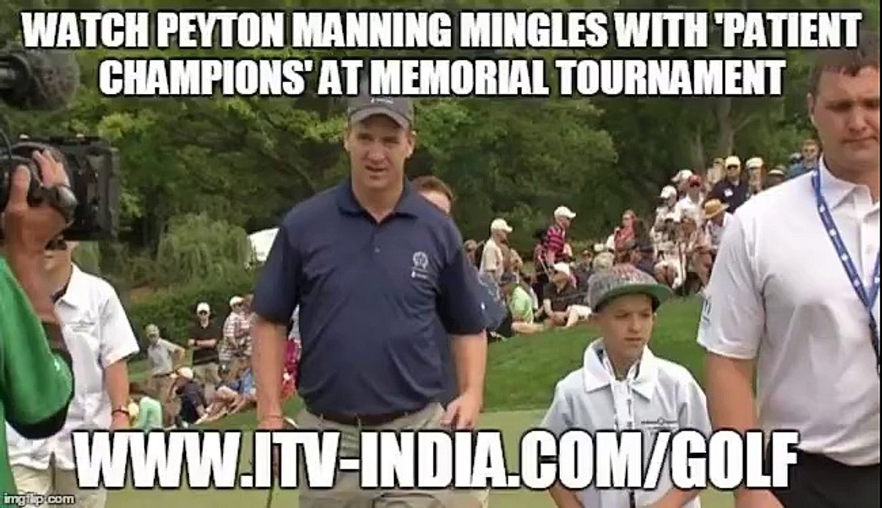 Peyton Manning mingles with 'Patient Champions' at Memorial Tournament