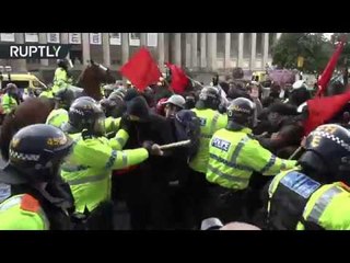 EDL and antifascist protesters clash in Liverpool