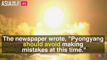 Chinese Newspaper Tells North Korea to Halt
