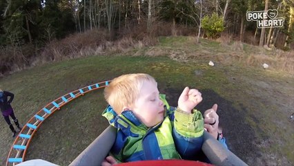 Amazing Dad Builds Son a Backyard Rollercoaster Video 2017 - Daily Heart Beat