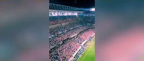 Gritos de la afición en de la Aficion del Real Madrid en Cardiff 
