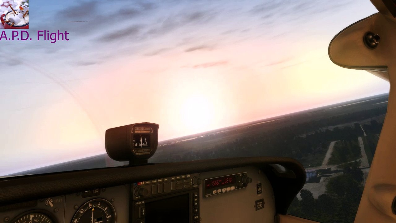 X-Plane Southern Florida Takeoff Sunset