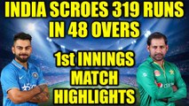 ICC Champions Trophy : India sets 320 run target for Pakistan, Rohit Sharma, Yuvraj played like rockstars | Oneindia New