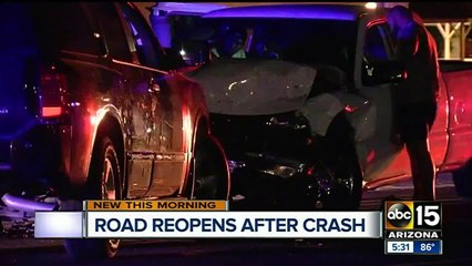 57th Ave/Thomas reopens after truck collides with SUV Sunday morning