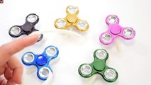 Learn Colors Fidget Spinner seserSurprise Nail Art 5 Colours Teach