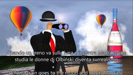 When a train goes to the moon and meets Magritte, who studies women Olbiński becomes surrealism