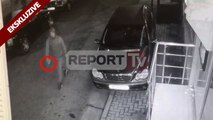 Report TV - Thyen xhamin e bankës me gurë futet brenda por nuk gjen paratë