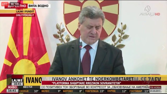 Ivanov ankohet për shqipen, letër ndërkombëtareve - News, Lajme - Vizion Plus