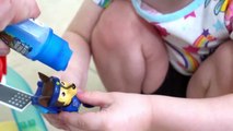 Paw Patrol Pool Time Bubble Fu evieve Plays with Paw Patrol Toys to Help
